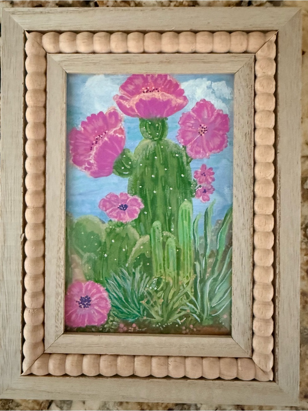 Desert in Bloom-Cactus painting